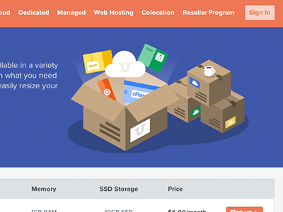 Ubiquity Cloud boxes flat hosting illustration ubiquity ubiquity hosting