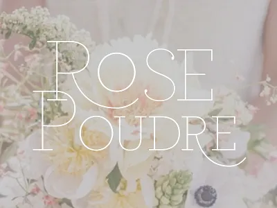 Rose Poudré archer font france light logo love mariage paris pink thin wedding