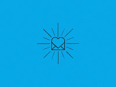 Send Love blue envelope heart icon iconography illustration jesus logo magic mark texture vision