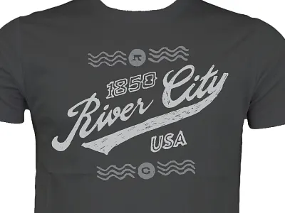 River City shirt idea anchor design hand drawn nautical rough t shirt