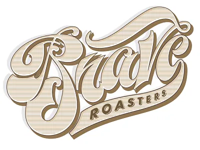 Brave bold brave coffee lettering logo roast roasters script type vintage