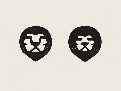 Two Lions icon illustration lions