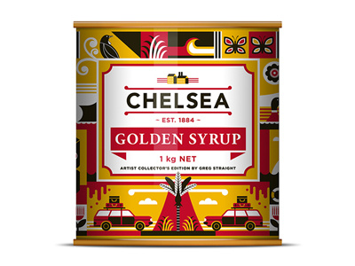 Chelsea Tin 1 art chelsea illustration kiwi new zealand packaging tin