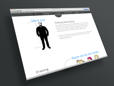 Timotejos - personal site | Meet Me background flat freelancer keyboard personal photo profile simple web