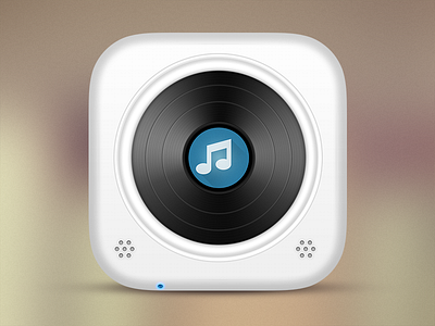 Music Player Icon clean crisp flat icon ios7 music player simple sleek