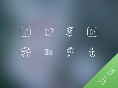 Ultra Thin Social Media Icons facebook free freebie icons ios7 social media thin twitter