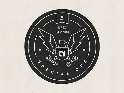 MR Special Ops badge black circle eagle seal star