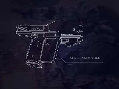 Halo M6G Magnum game gun halo line m6g magnum weapon xbox