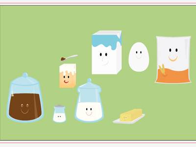 Ingredientes cute illustration recipe vector