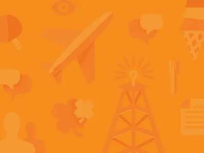 Year in Review annual icons orange