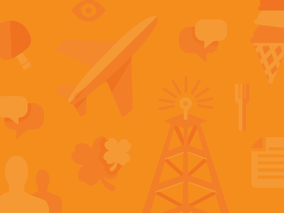 Year in Review annual icons orange