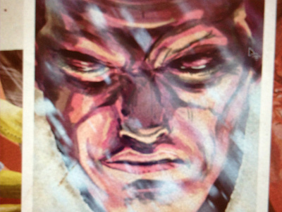 snow storm digital painting illustration portrait