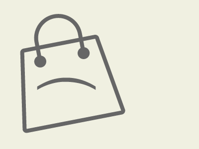 The unhappy empty shopping bag bag cart design empty shopping ux visual