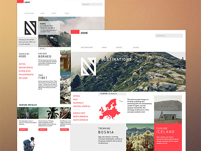 Nome Alternative Travel Guides interface design mobile design responsive ui ux web design