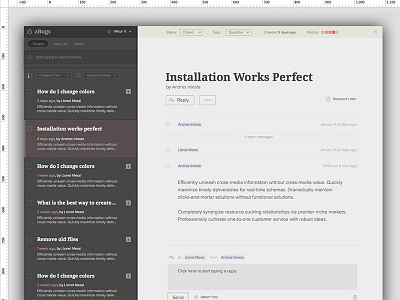 Personal Project I am working on now beige conversation dashboard list mailbox messages panel side statusbar