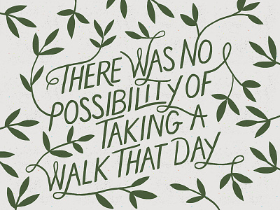 Jane Eyre - Opening Lines cover floral handwriting handwritten illustration leaves lettering ligature typography