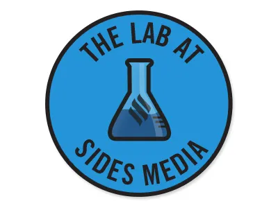 The Lab badge beaker blog chemistry icon lab science