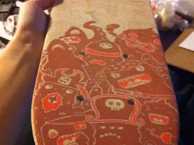 Mini pirates skate WIP doodles monsters pirates posca samnuts skate skateboard