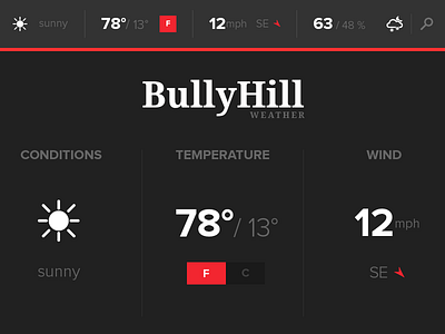 Weather Station app design flat ui ux weather web website widget