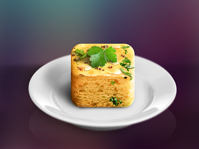 Dhokla icon app design dhokla food icon identity illustration indian ios ipad iphone logo