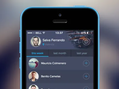 iOS App blue ios app purple