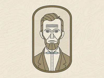 Loggin' Lincoln. abraham illustration lincoln line vector