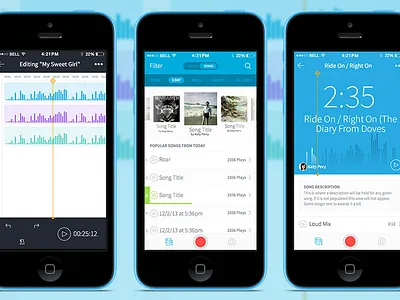 Music Mixing, Recording, and Sharing app [wip] audio ios ios7 music playback record song visualize