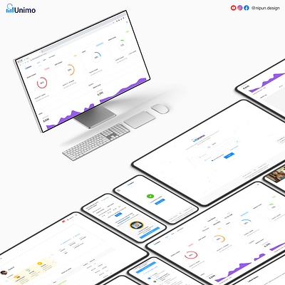 Unimo - dashboard web design clean dashboard minimal ui ux web design