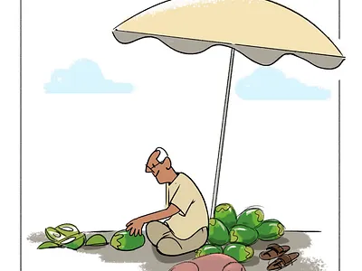 Stay hydrated animation character coconut healthyfood hydrated motion graphics nature organic suerfood water