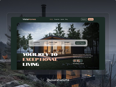 Real Estate Website Design agency b2b design home home page house landing page product design ui uiux ux web web design