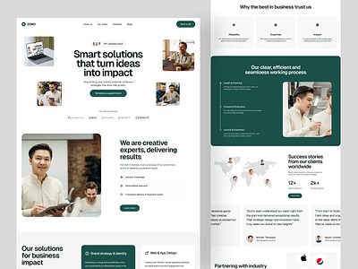 Zoro Creative Agency Landing Page agency landing page agency ui design company creative agency creative direction design digital agency landing page portfolio ui web web design webdesign website