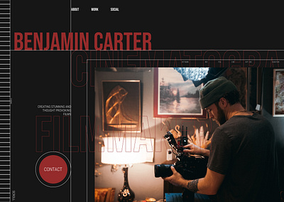 Portfolio for Filmmaker - Website Design Exercise branding design figma landing page ui web design website