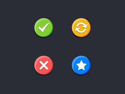 Tracker icons check delete icons retry star vip