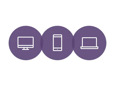 Icons desktop flat icons laptop mobile outline