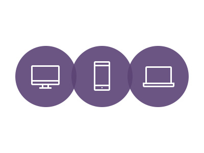 Icons desktop flat icons laptop mobile outline