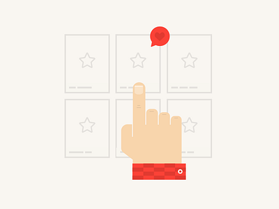 Hand selecting flat illustration web