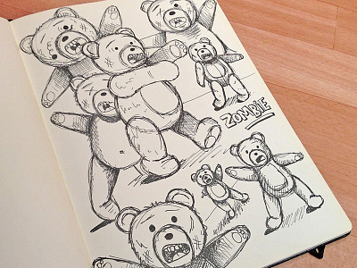 Walking Ted Doodles illustration sketchbook walking dead walking ted