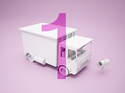 Dribbble Invite Giveaway 3d c4d dribbble dribbble invite giveaway invite truck