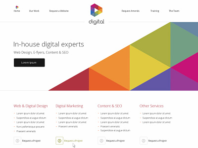 Digital Department Site colour design flat isomectric ui web