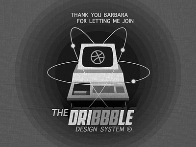 Hi there, I'm Batizt debut first shot illustration invitation invite old computer old school retro design retro tech thanks vintage
