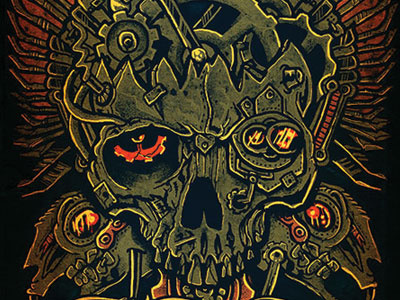 Steampunk Skull machine omaszdesign rabbit robot skull steampunk