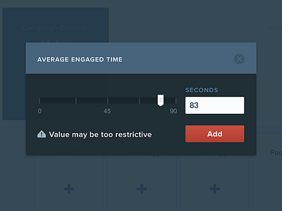 Double check chartbeat modal selection slider ui