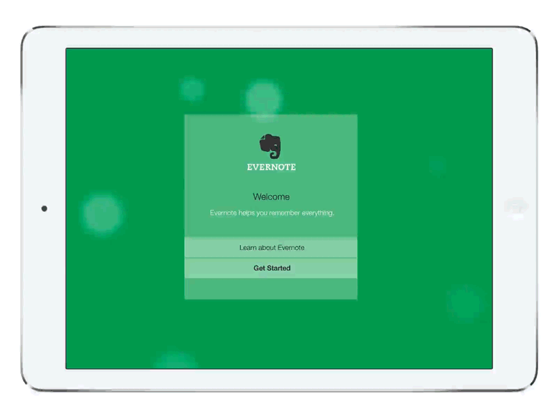 Evernote Sign Up Animation animation app concept design evernote interface ios ipad origami quartzcomposer ui ux