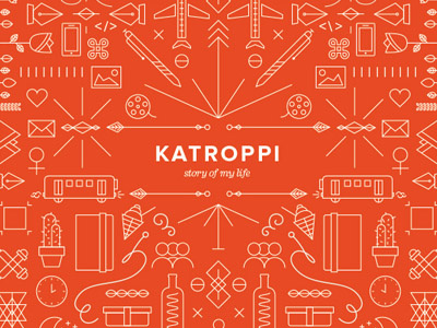 Katroppi, Story of My Life graphics icons illustrations line art symbols