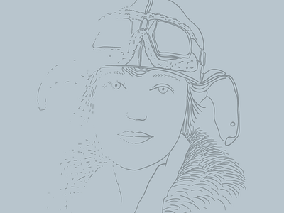 Amelia Earhart illustration