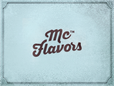 Mcflavors logo antique border design font gif grunge letter logo retro texture type vintage