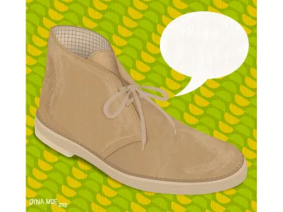 Talkative Chukka boot illustration shoe vector