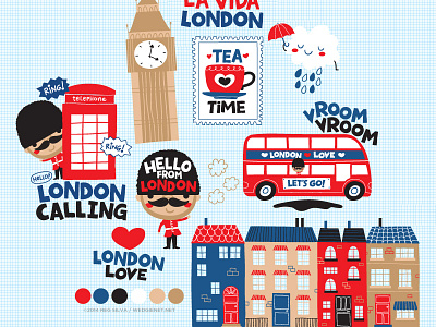 London calling - WIP 3 blue britain british character character design cute guard kawaii london red