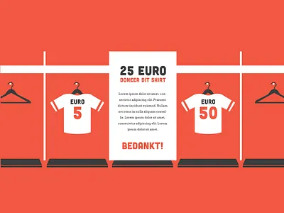 Bankzitters Shirt Donation donation hover shirt soccer ui webdesign