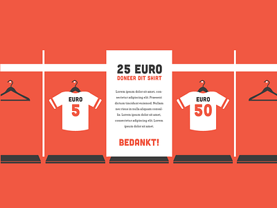 Bankzitters Shirt Donation donation hover shirt soccer ui webdesign